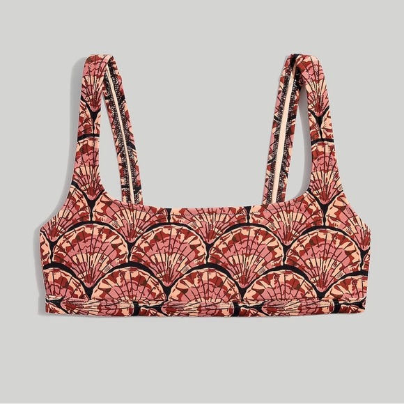 🤩NEW MADEWELL- Second Wave Balconette Bikini Top in Painted Seashells - Picture 6 of 9